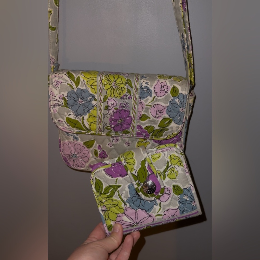 Vera Bradley Floral Crossbody Bag & Wallet Set